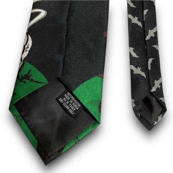 Vintage Looney Tunes Mania Tazmanian Devil Pumpkin Halloween Necktie - Picture 8 of 11